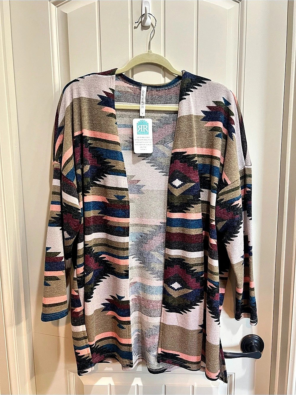 Dear Scarlett Aztec Southwestern Open Cardigan Duster M NWT